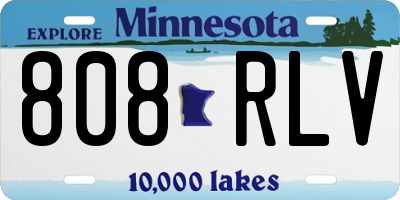MN license plate 808RLV