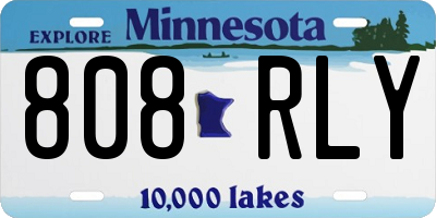 MN license plate 808RLY