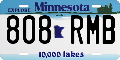 MN license plate 808RMB