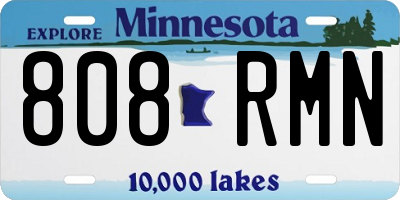 MN license plate 808RMN