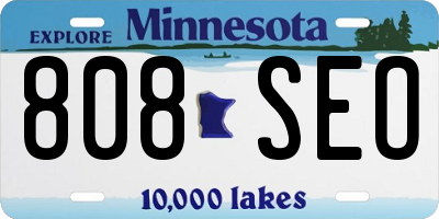 MN license plate 808SEO