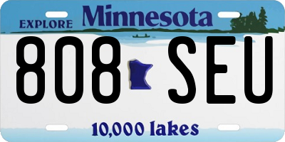 MN license plate 808SEU