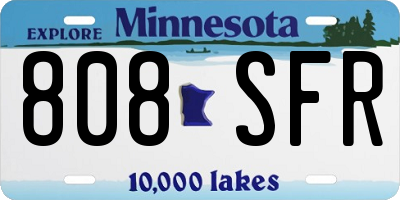 MN license plate 808SFR