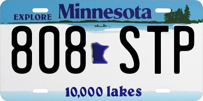 MN license plate 808STP