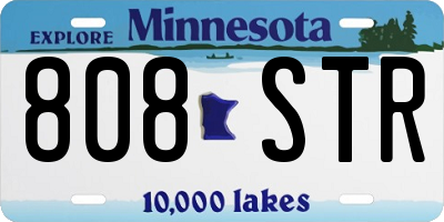 MN license plate 808STR