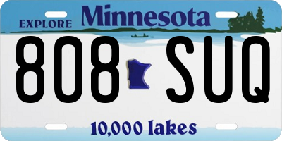 MN license plate 808SUQ