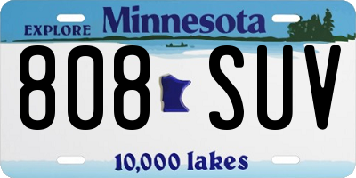 MN license plate 808SUV