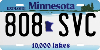 MN license plate 808SVC