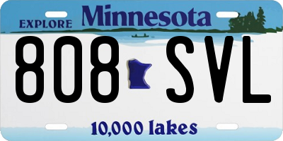 MN license plate 808SVL