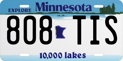 MN license plate 808TIS