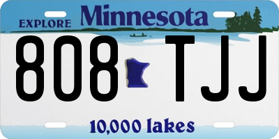 MN license plate 808TJJ