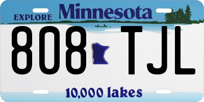 MN license plate 808TJL