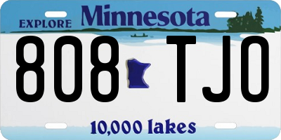 MN license plate 808TJO