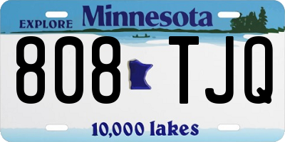 MN license plate 808TJQ