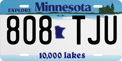 MN license plate 808TJU