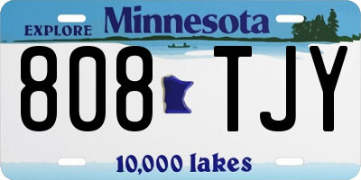 MN license plate 808TJY