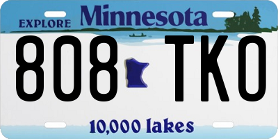 MN license plate 808TKO