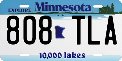 MN license plate 808TLA