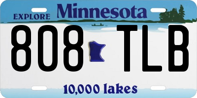 MN license plate 808TLB