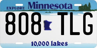 MN license plate 808TLG