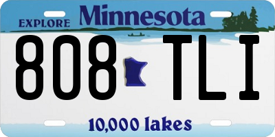 MN license plate 808TLI