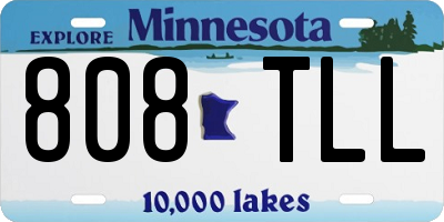 MN license plate 808TLL