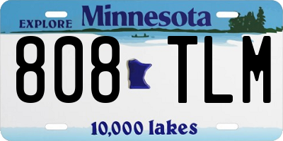 MN license plate 808TLM