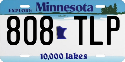 MN license plate 808TLP