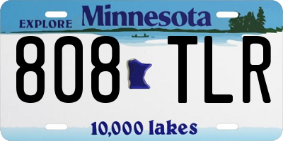 MN license plate 808TLR