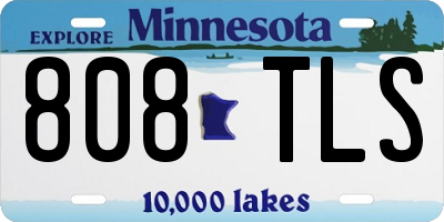 MN license plate 808TLS