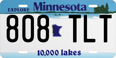 MN license plate 808TLT