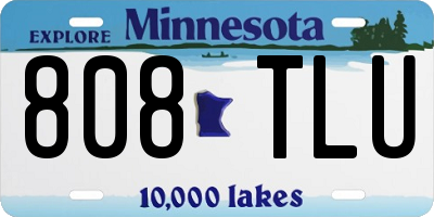 MN license plate 808TLU