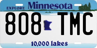 MN license plate 808TMC