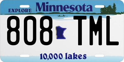 MN license plate 808TML
