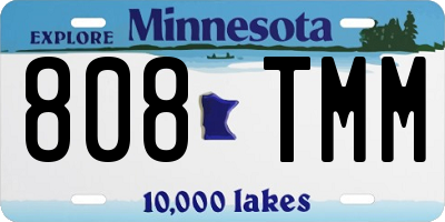 MN license plate 808TMM
