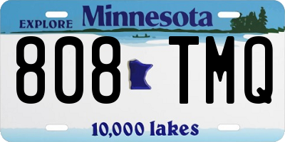 MN license plate 808TMQ