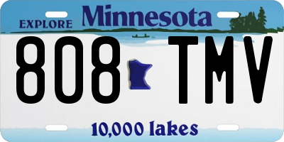 MN license plate 808TMV