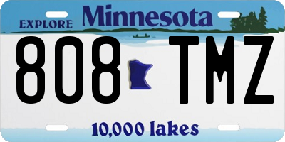 MN license plate 808TMZ