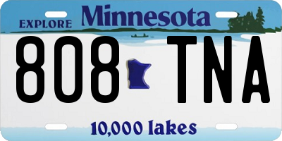MN license plate 808TNA