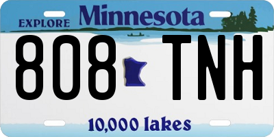 MN license plate 808TNH