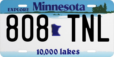 MN license plate 808TNL