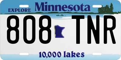 MN license plate 808TNR