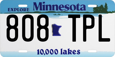MN license plate 808TPL