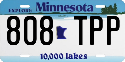 MN license plate 808TPP