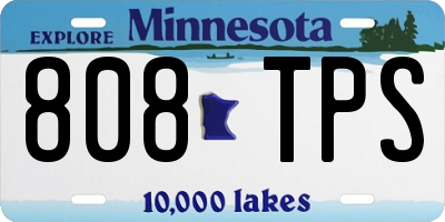 MN license plate 808TPS