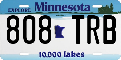 MN license plate 808TRB