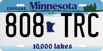 MN license plate 808TRC