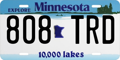 MN license plate 808TRD