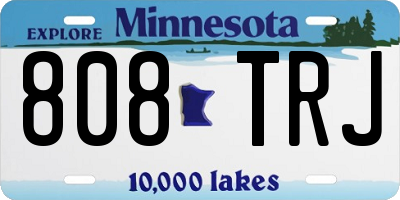 MN license plate 808TRJ
