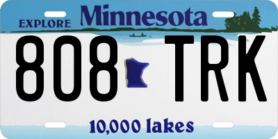 MN license plate 808TRK
